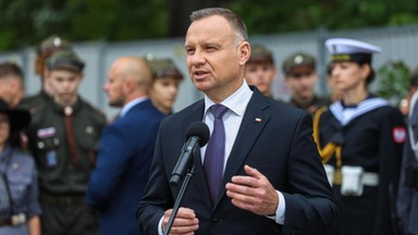 Prezydent z wizytą w Gdyni. W tle ćwiczenia Rosjan na Bałtyku