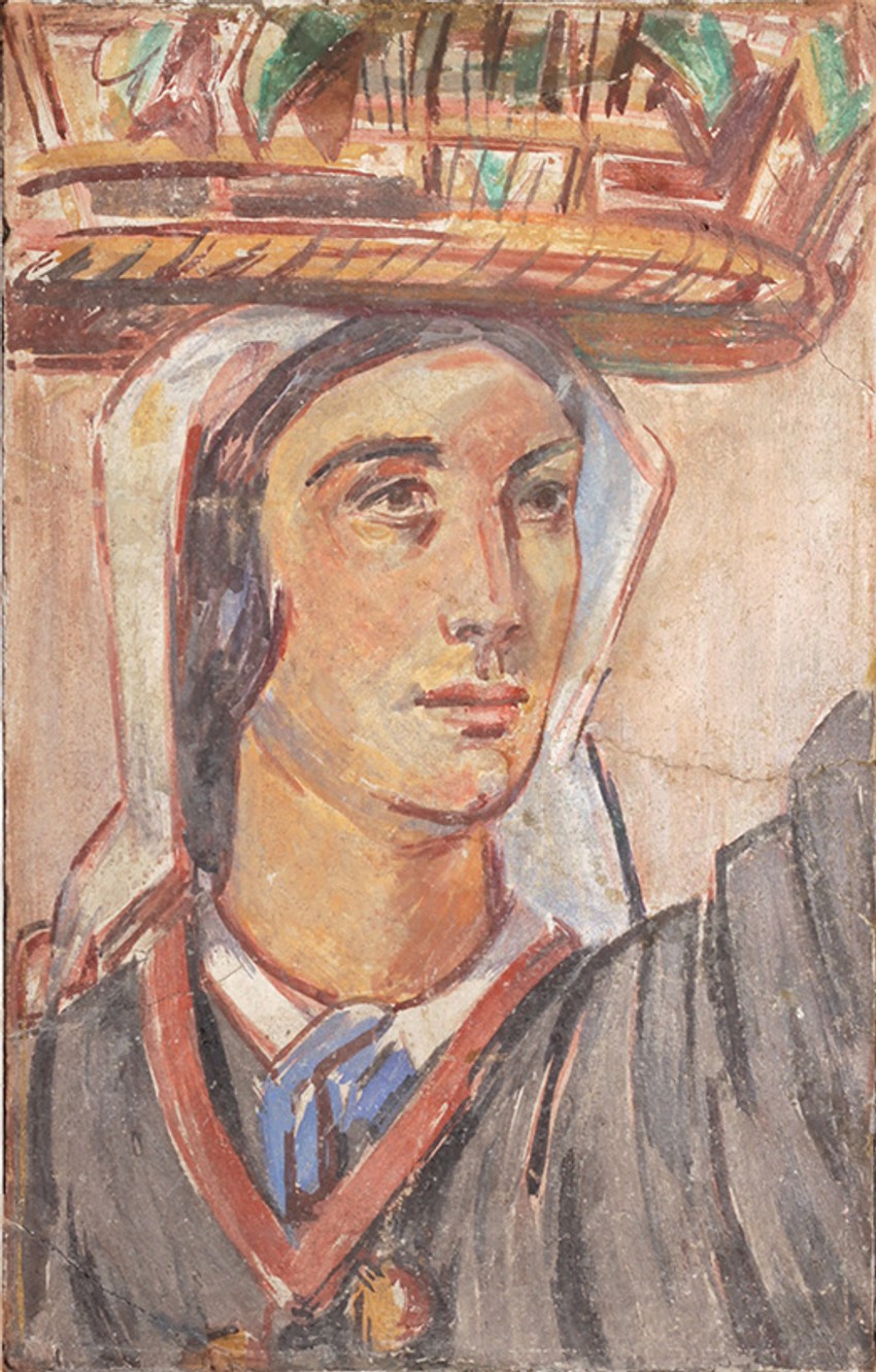 Milo Milunović, Konavljanka sa kotaricom na glavi, 1936.