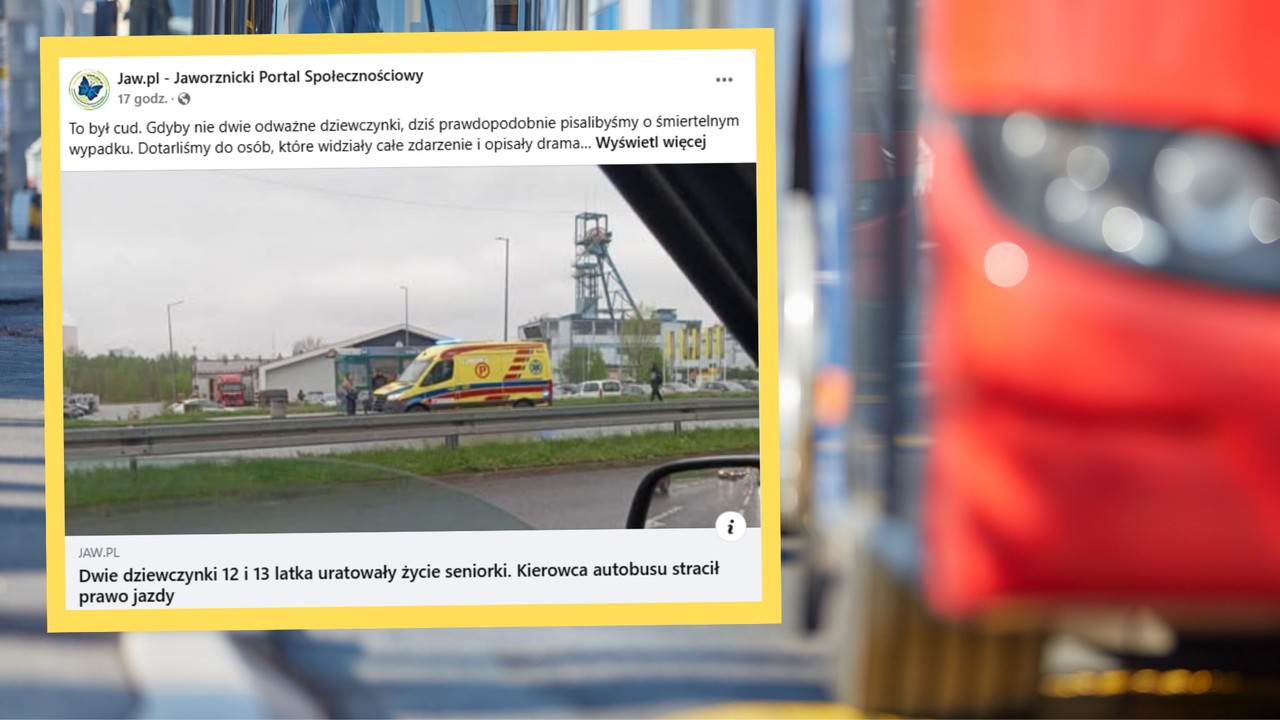 Kierowca autobusu ciągnął kobietę przez kilkanaście metrów. Nastolatki uratowały jej życie