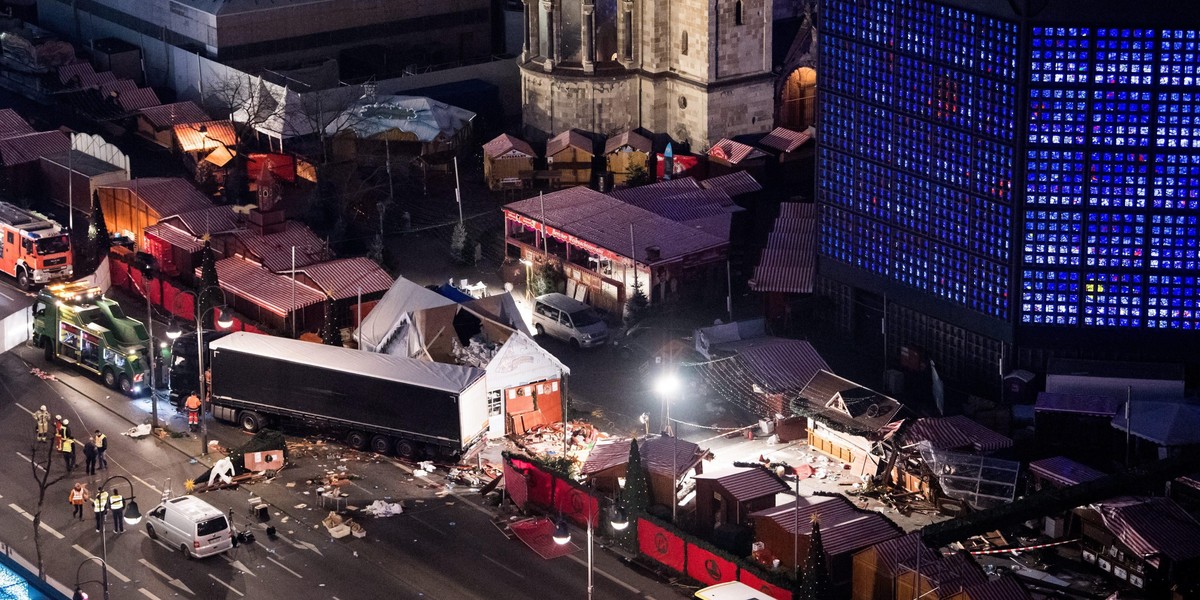 Truck crashed into a Christmas market in Berlin