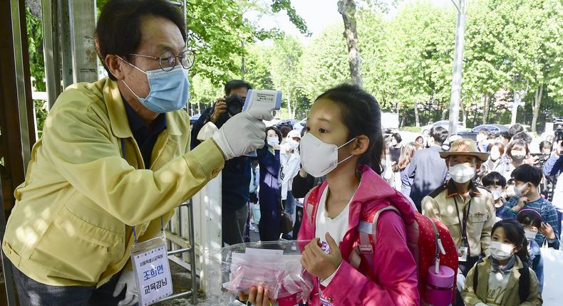 south korea coronavirus schools pandemic social distancing