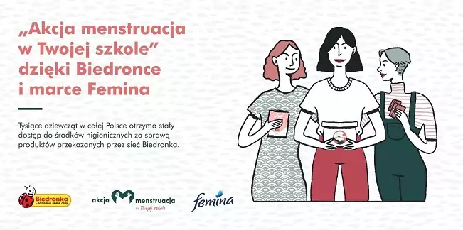 Środki menstruacyjne zostaną przekazane do pół tysiąca szkół w Polsce / Materiały prasowe