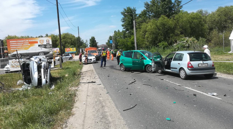 Baleset Szadán -  Fotó: PMKI Gödöllő HTP