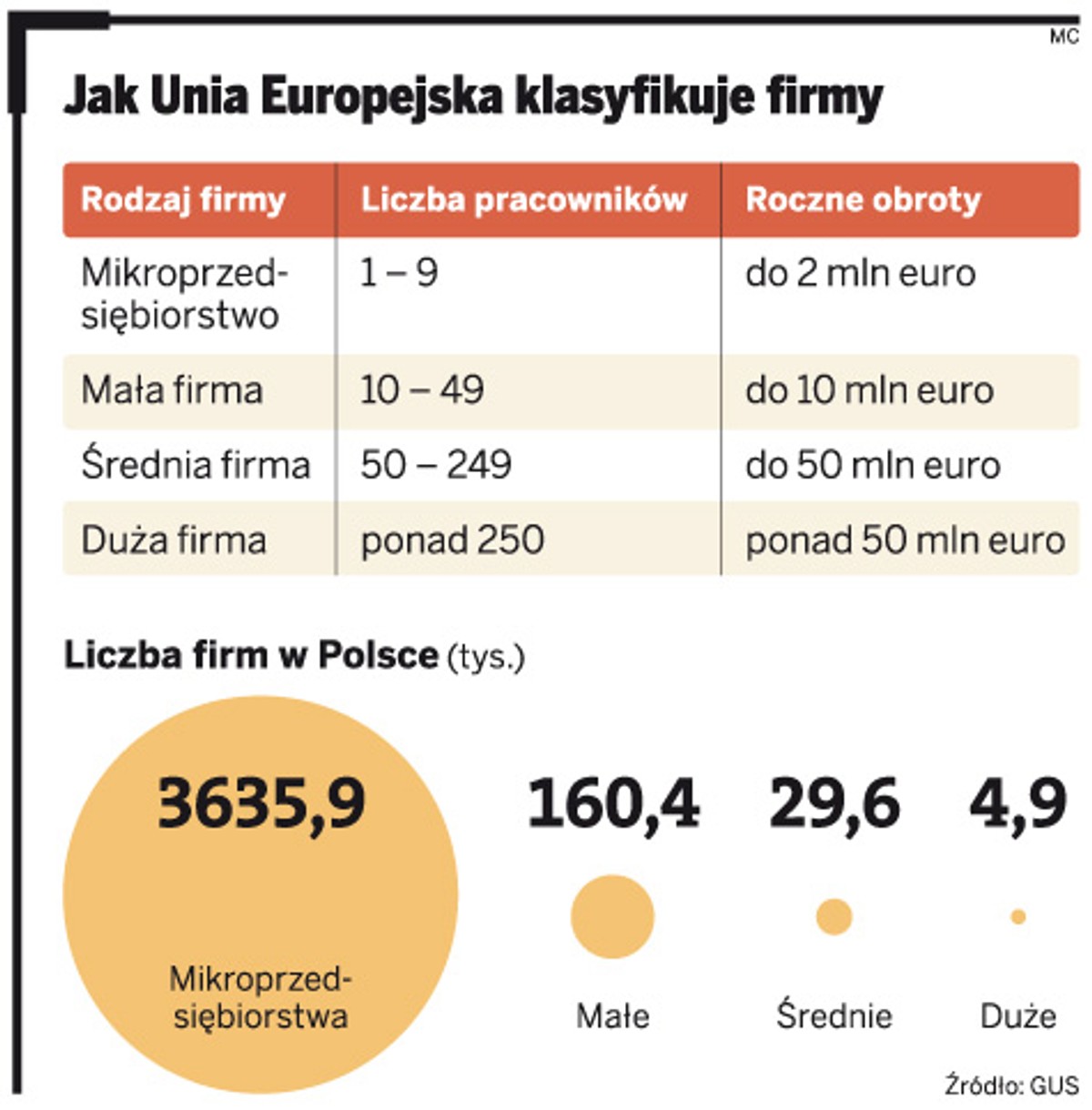 Jak Unia Europejska klasyfikuję firmy