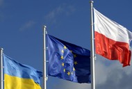 Flag Polski, Unii Europejskiej i Ukrainy