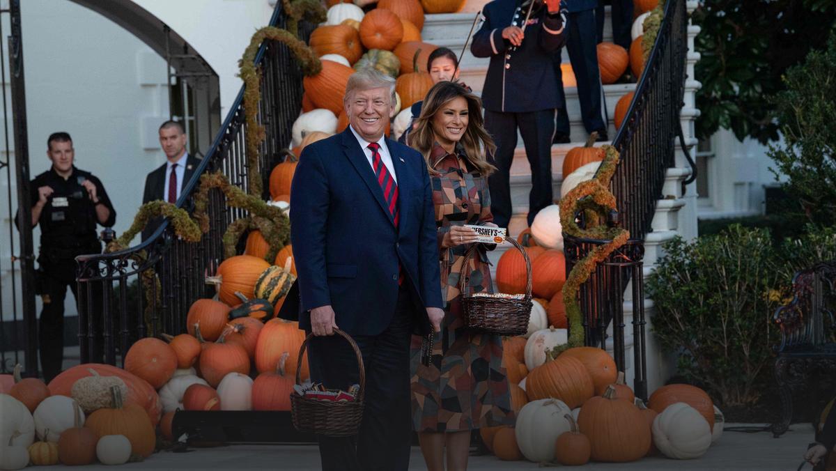 Donald i Melania Trump świętują Halloween