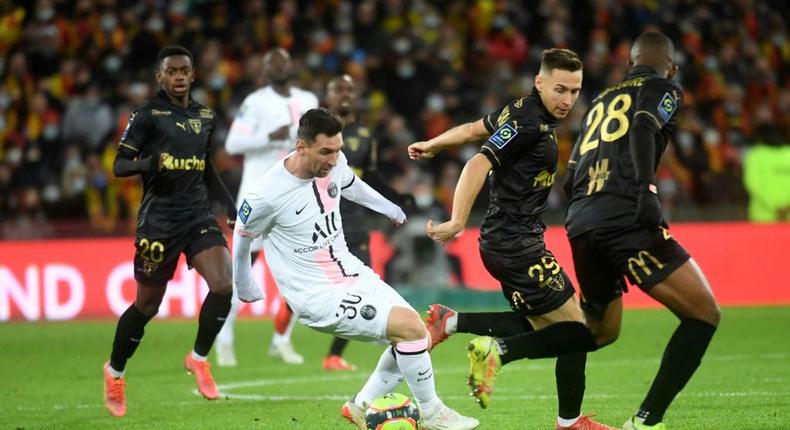 Lionel Messi and Paris Saint-Germain struggled against Lens before escaping with a 1-1 draw Creator: François LO PRESTI