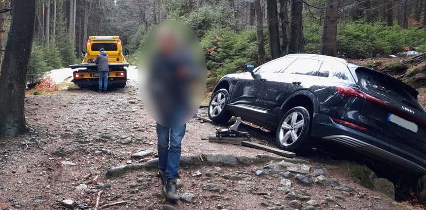 Jechał na skróty do Czech przez Karkonoski Park Narodowy. Mocno tego pożałował