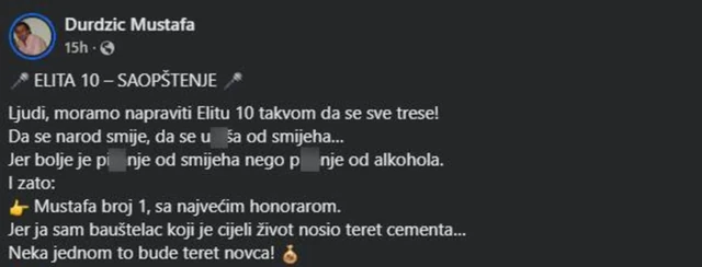 Mustafa Durdžić svojom objavom podgrejao sumnju da ulazi u Elitu 10