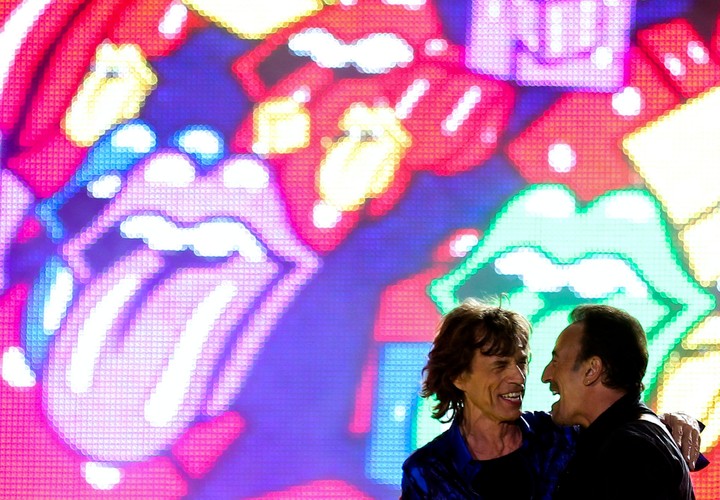 Mick Jagger i Bruce Springsteen na festiwalu Rock in Rio w Lizbonie