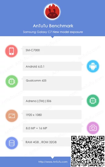 Samsung Galaxy C7 w AnTuTu