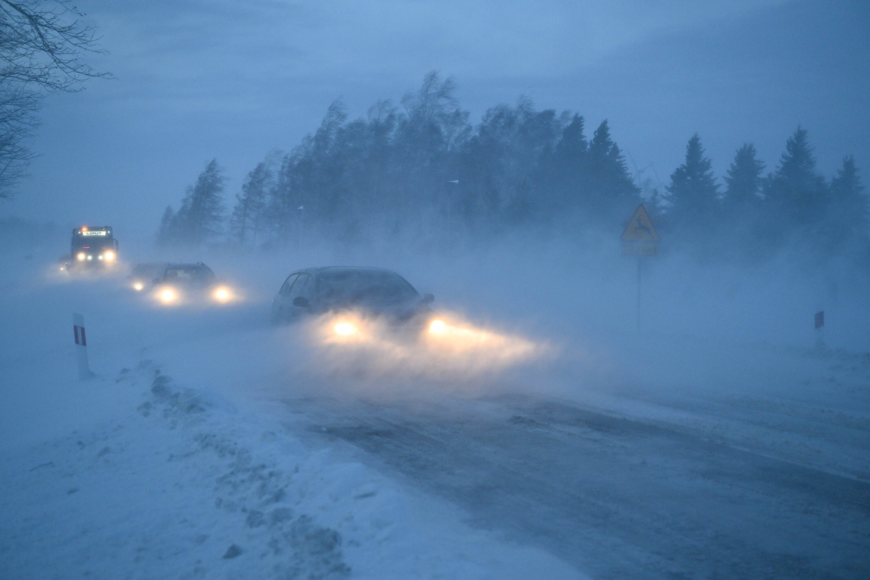 Alarmy IMGW na dziś i jutro: Do 20 cm śniegu i wichury 110 km/h