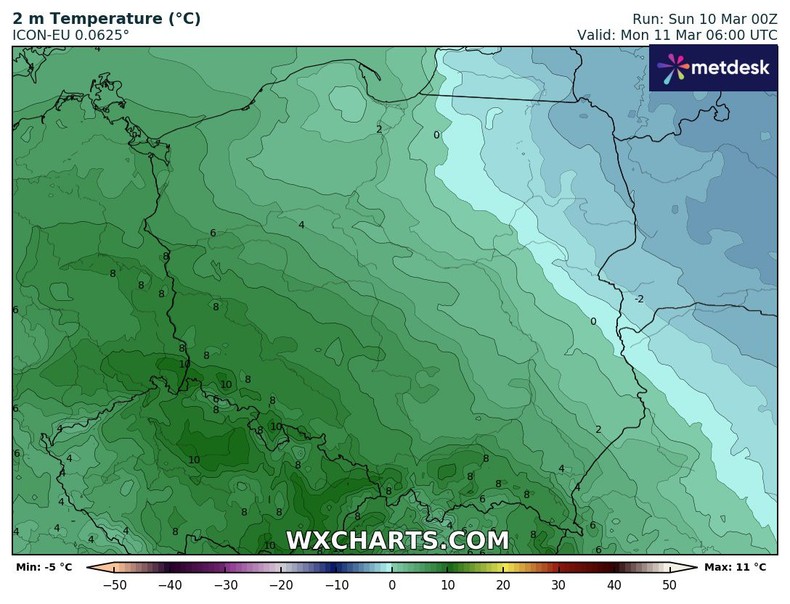 W nocy z niedziel na poniedziałek mróz pojawi się tylko na północnym wschodzie