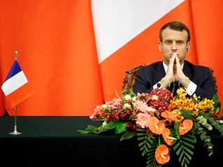 Prezydent Emmanuel Macron podczas oficjalnej wizyty w Chinach, 6 listopada 2019