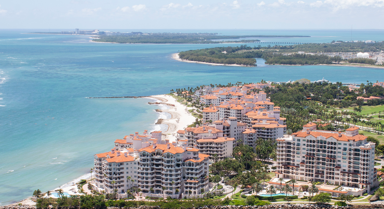 Fisher Island, a 216-acre private island off the coast of Miami, is the richest ZIP code in the US. The average income of residents is $2.2 million.