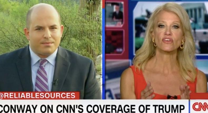 White House counselor Kellyanne Conway spars with CNN's Brian Stelter.