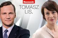 Tomasz Lis i Maja Ostaszewska w programie Tomasz Lis. 