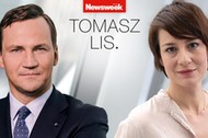 Tomasz Lis i Maja Ostaszewska w programie Tomasz Lis. 