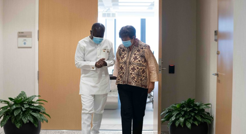 Ken Ofori-Atta and IMF MD, Kristalina Georgieva 