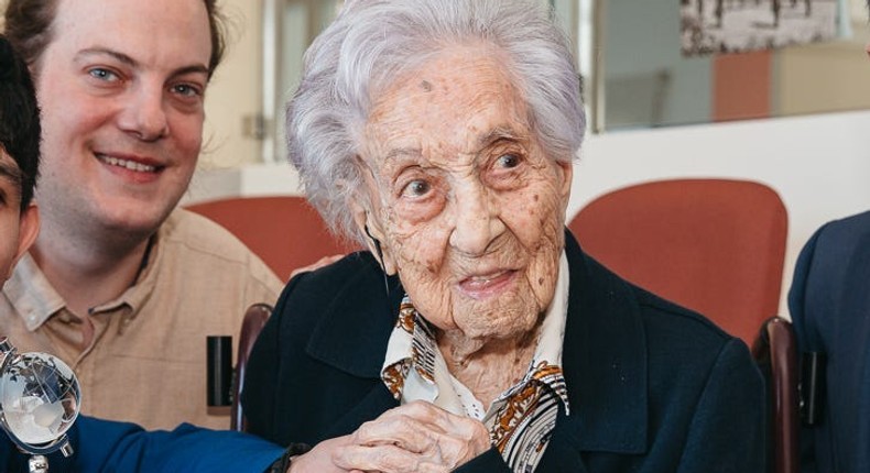 Longeviquest centenarian experts with Mara Branyas Morera, who was the oldest living person in the world before she died. Thomas Williams, LongeviQuest