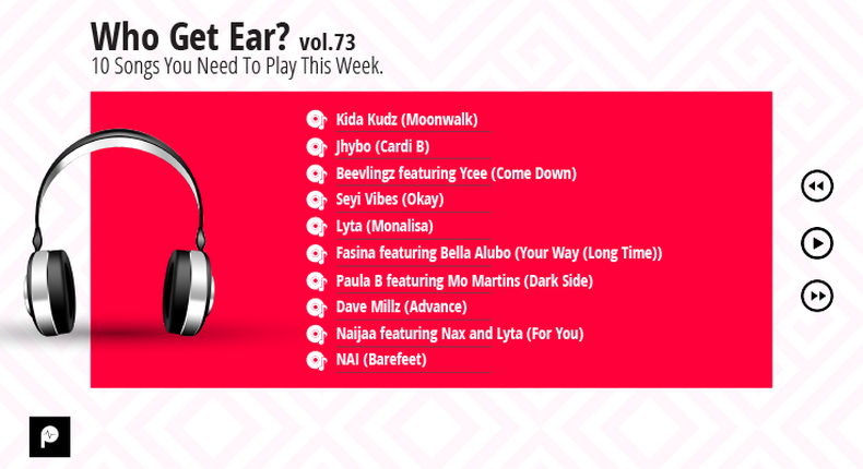 Who Get Ear Vol. 73: 10 Songs You Need To Play This Week. (Pulse Nigeria)