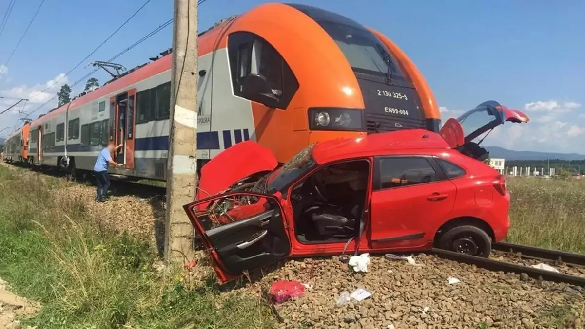 Wypadek z 2018 r. na przejeździe kolejowym w Szaflarach