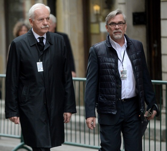 Uroczystości pogrzebowe Władysława Bartoszewskiego - Andrzej Olechowski i Jacek Żakowski