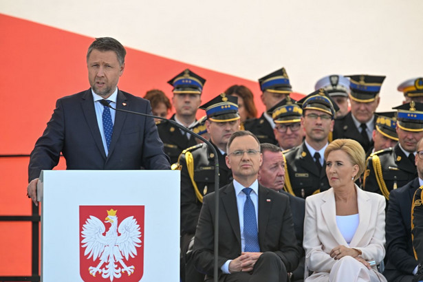 Minister spraw wewnętrznych i administracji Marcin Kierwiński uczestniczył w centralnych obchodach Dnia Strażaka