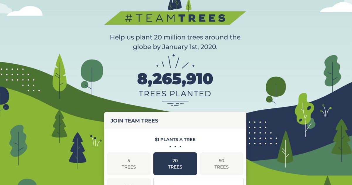 Inside the #TeamTrees movement started by YouTuber MrBeast, which has ...
