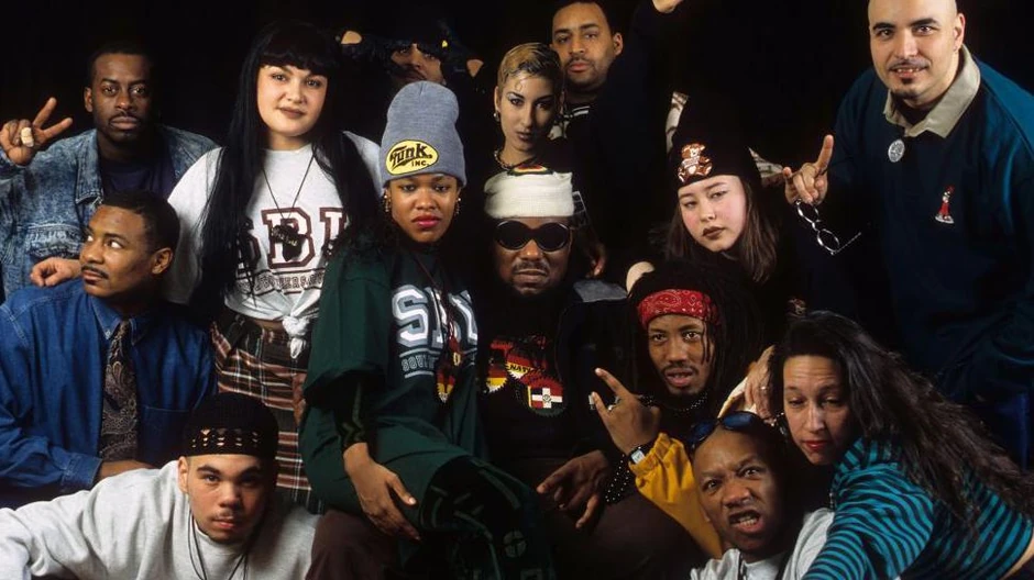 Afrika Bambata sa ekipom Zulu Nacije 10 februara 1995. u Njujorku | Foto: Getty Images