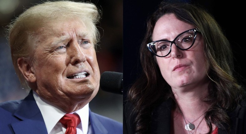 Former President Donald Trump and New York Times reporter Maggie Haberman.