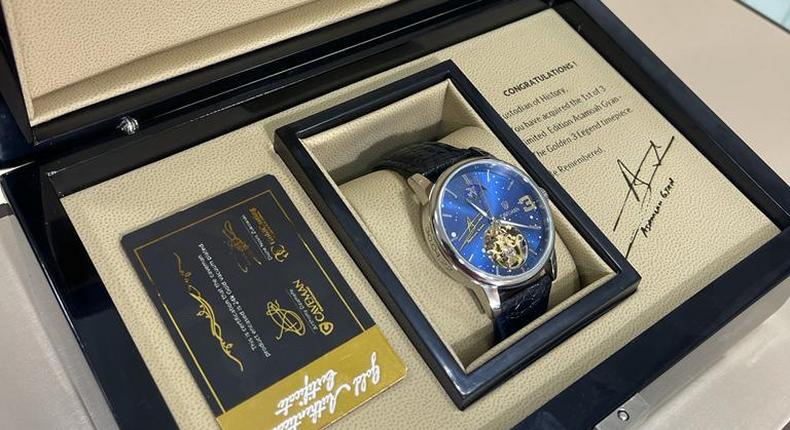 Check out photos of Gyan’s Ghc 150,000 customised watch