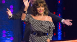 Joan Collins na nagraniu programu w 2017 roku