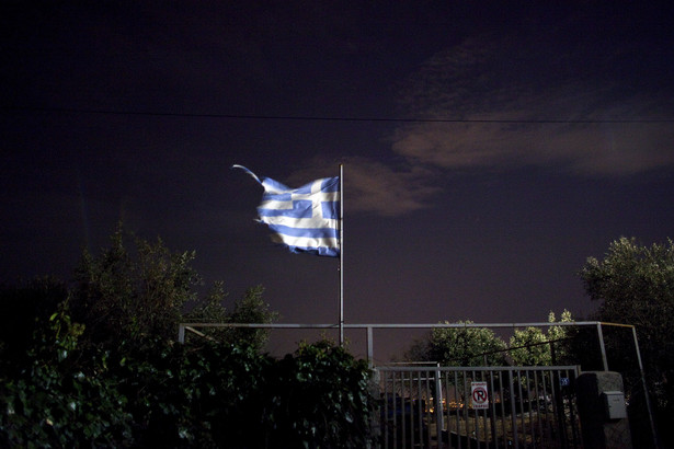 Flaga Grecji w Atenach