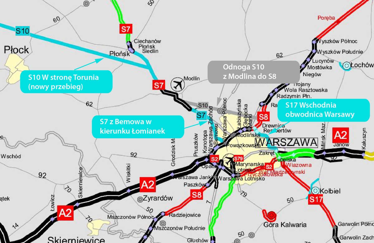 Mapa drogi, inwestycje