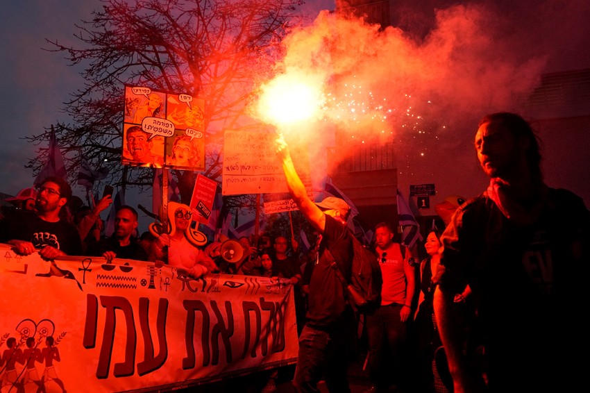 Protesti u Tel Avivu, Izrael, zbog reforme pravosuđa 8. aprila