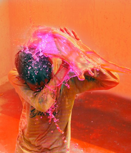 Dzieci uczestniczące w Święcie Holi