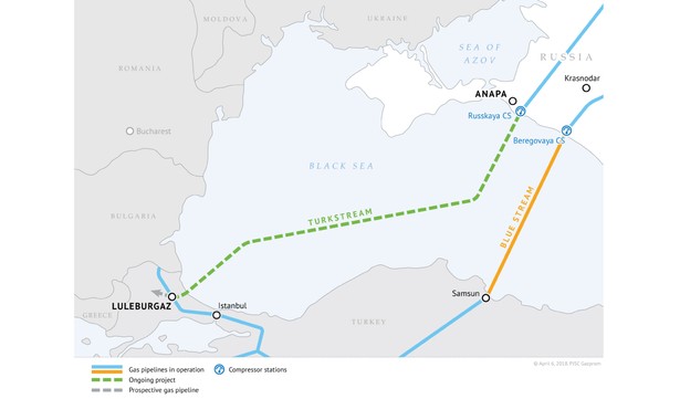 Gazociąg TurkStream - źródło: Gazprom