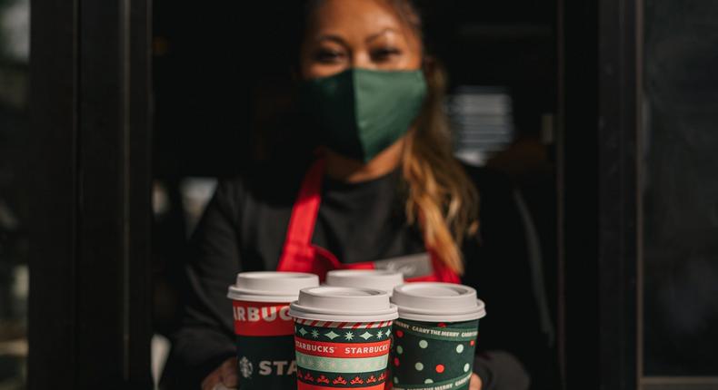 Starbucks is giving away Peppermint Mocha air fresheners.