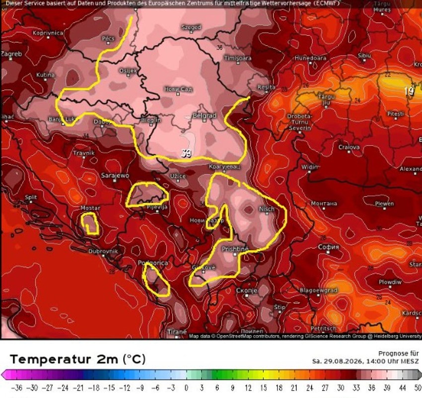 Oko 29. septembra će ponovo biti jako toplo