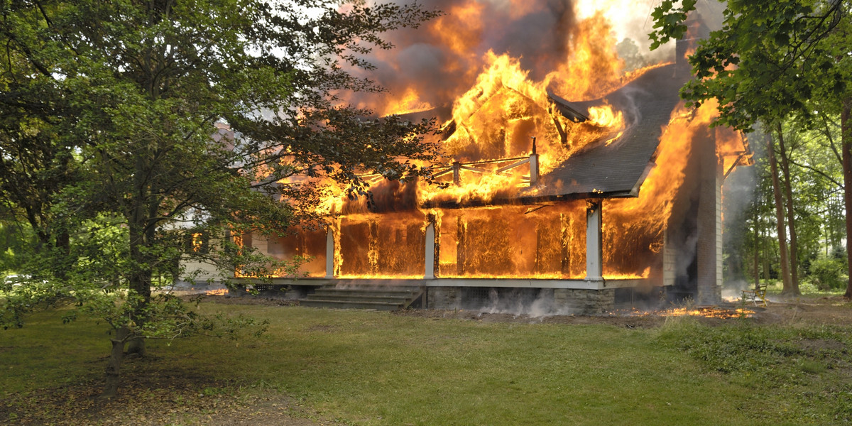 Pożar domu
