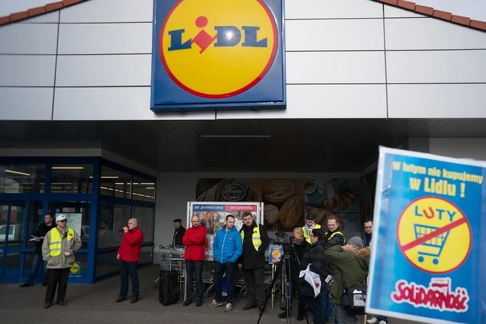 Protest pracowników Lidla, 2014 r. 