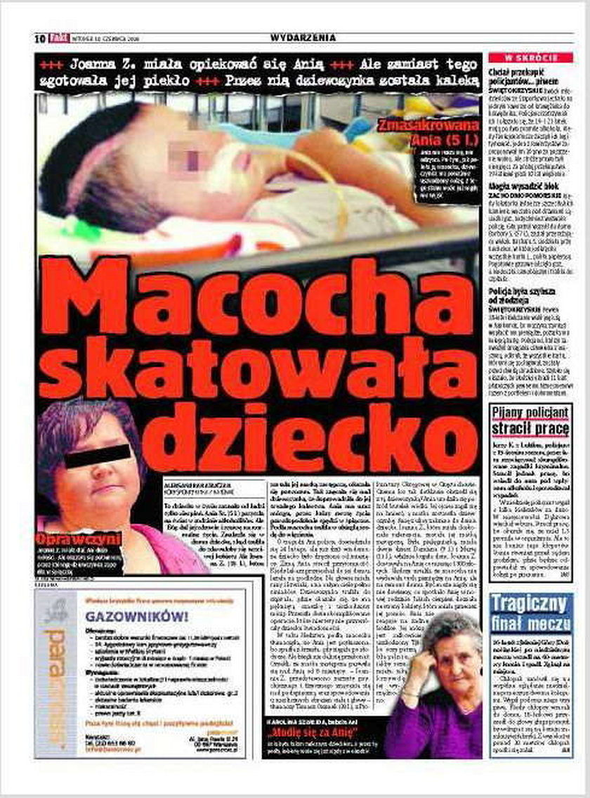 Macocha skatowała dziecko!