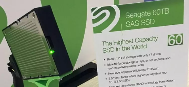 Seagate prezentuje dysk SSD o pojemności aż 60 TB