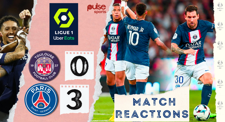 Social media reactions to PSG's 3-0 win over Toulouse in Ligue 1