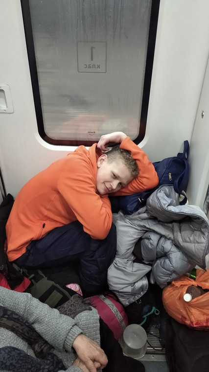 Taras w pociągu z Charkowa