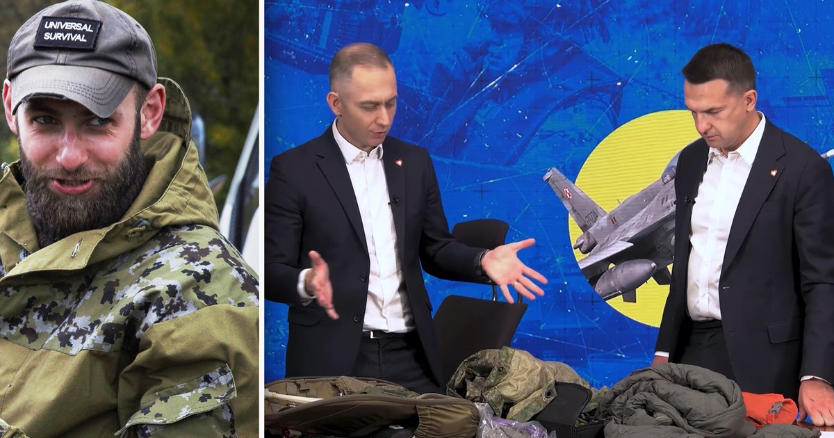 Przeżył tygodnie w dziczy. Ocenia plecak przetrwania, który pokazali ministrowie. "Chciałbym, by było to tak proste"