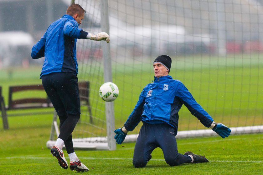 Pilka nozna. Ekstraklasa. Trening. Lech Poznan. 