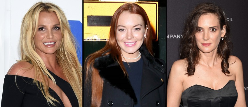 Britni Spirs, Lindzi Lohan i Vinona rajder