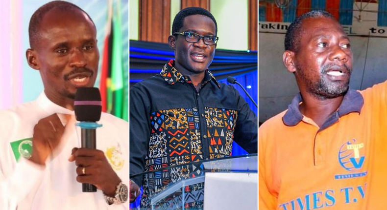 A collage of Ezekiel Odero, Ezra Chiloba and Paul Mackenzie